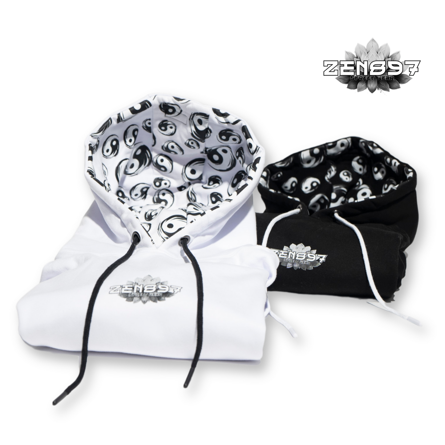 Polerón ZEN897 Yin-Yang Drip Blanco – DROP 11:11