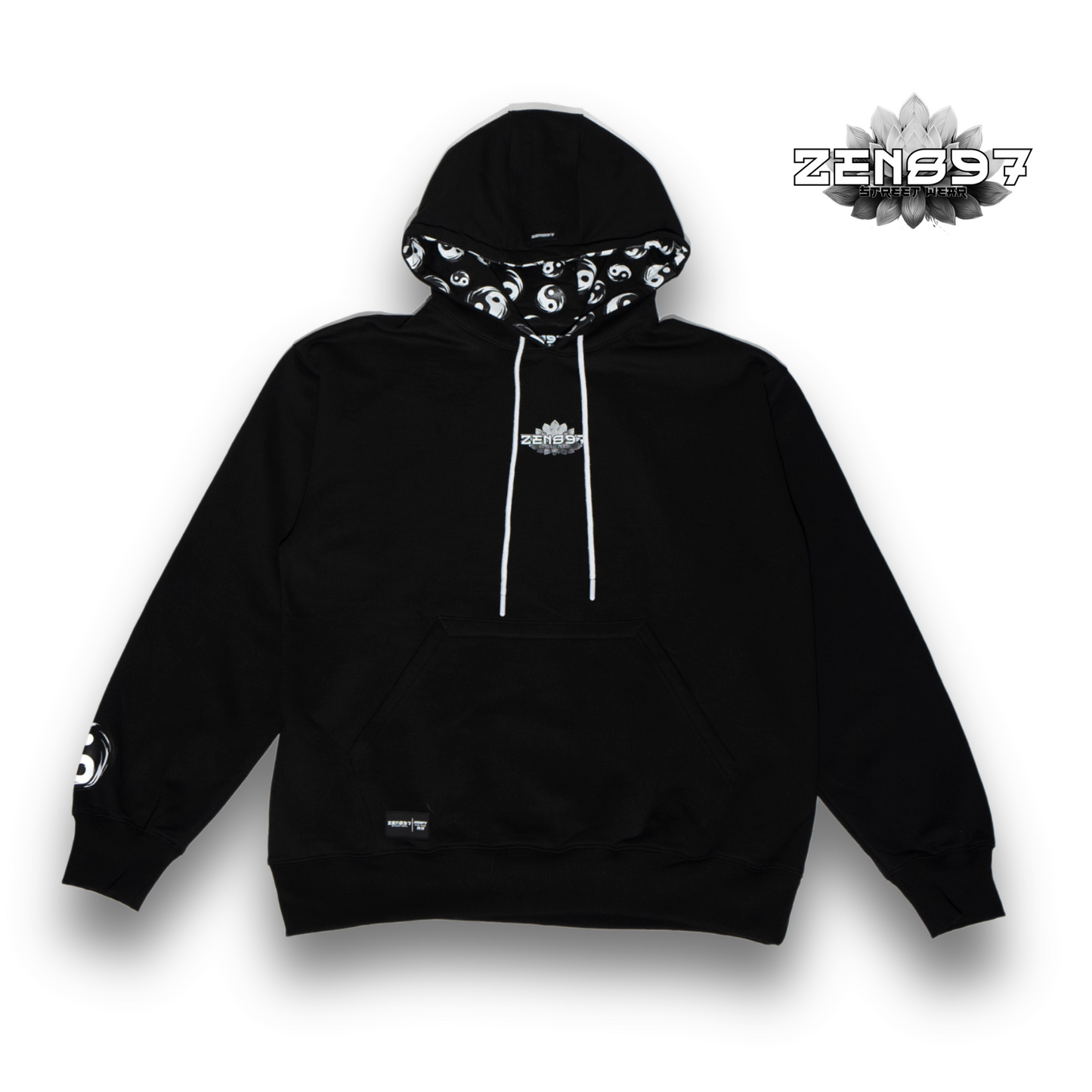 Polerón ZEN897 Yin-Yang Drip Negro – DROP 11:11