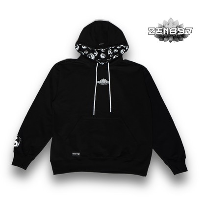 Polerón ZEN897 Yin-Yang Drip Negro – DROP 11:11