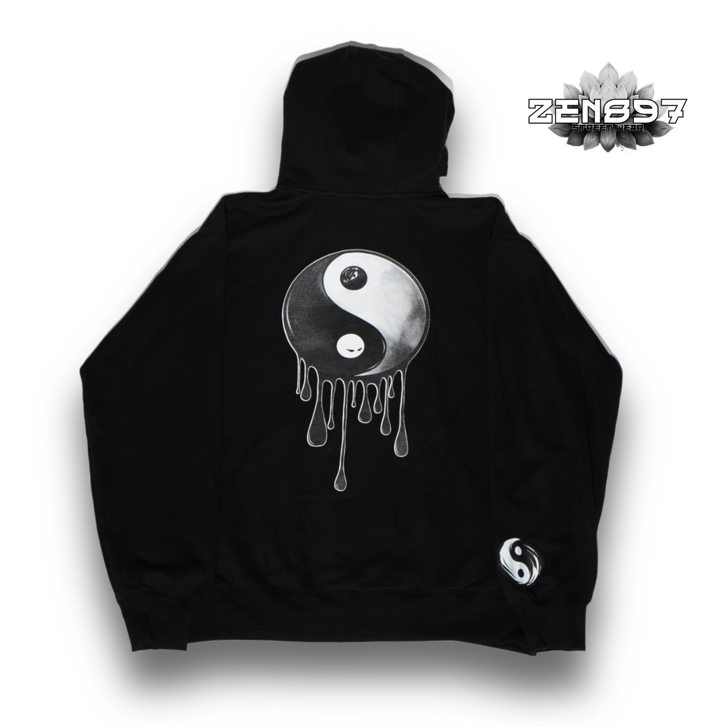 Polerón ZEN897 Yin-Yang Drip Negro – DROP 11:11