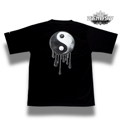 Polera ZEN897 “Yin-Yang Drip” Negra – DROP 11:11