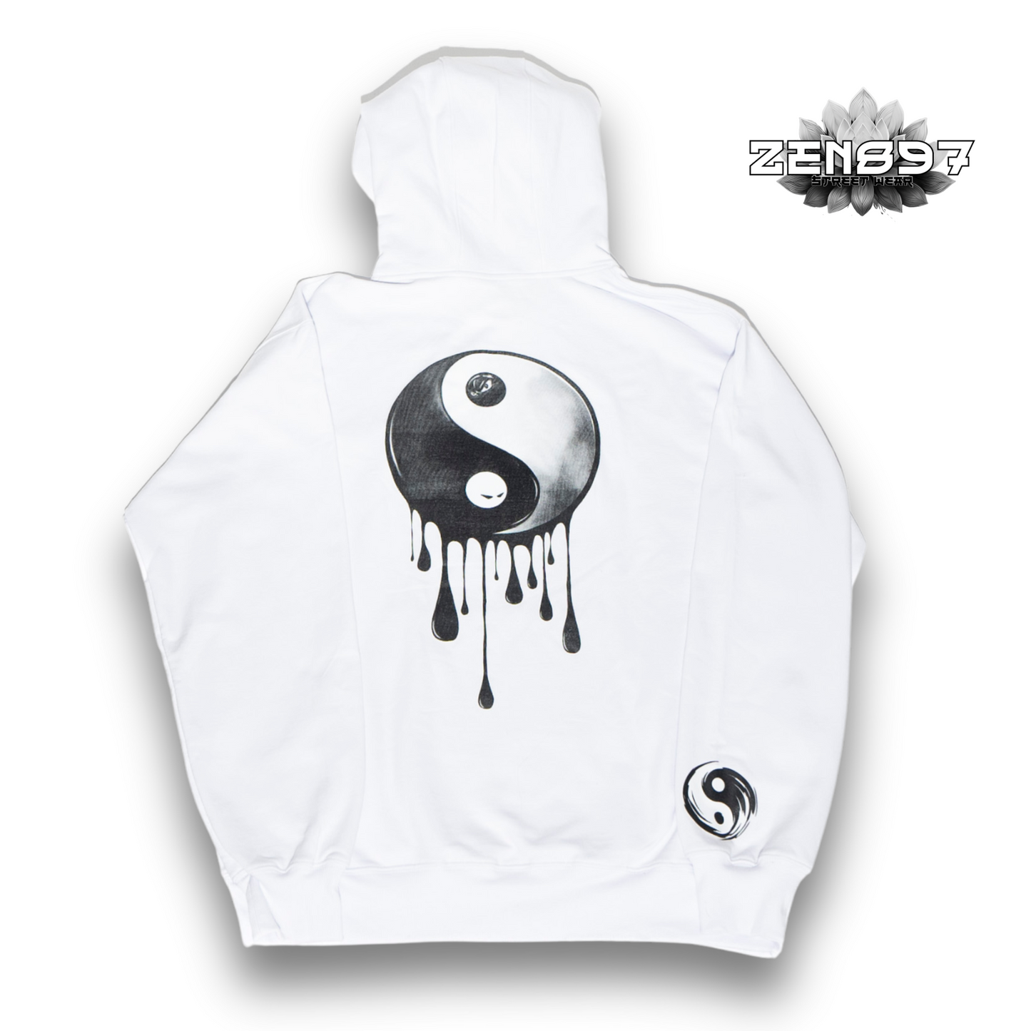 Polerón ZEN897 Yin-Yang Drip Blanco – DROP 11:11