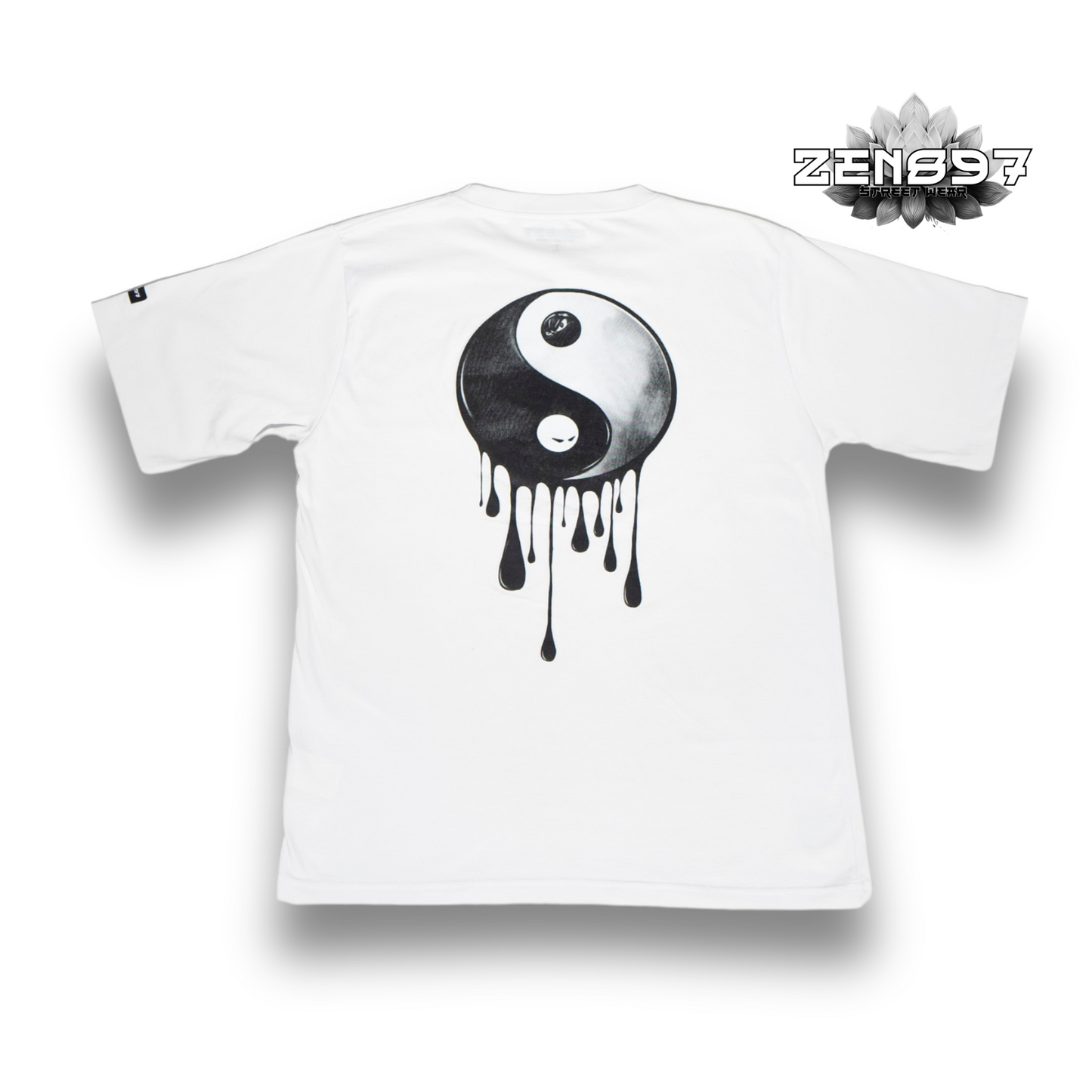 Polera ZEN897 “Yin-Yang Drip” Blanca – DROP 11:11