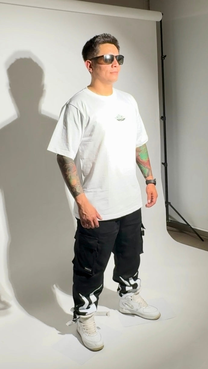 Polera ZEN897 “Yin-Yang Drip” Blanca – DROP 11:11