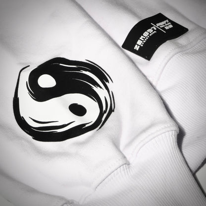 Polerón ZEN897 Yin-Yang Drip Blanco – DROP 11:11